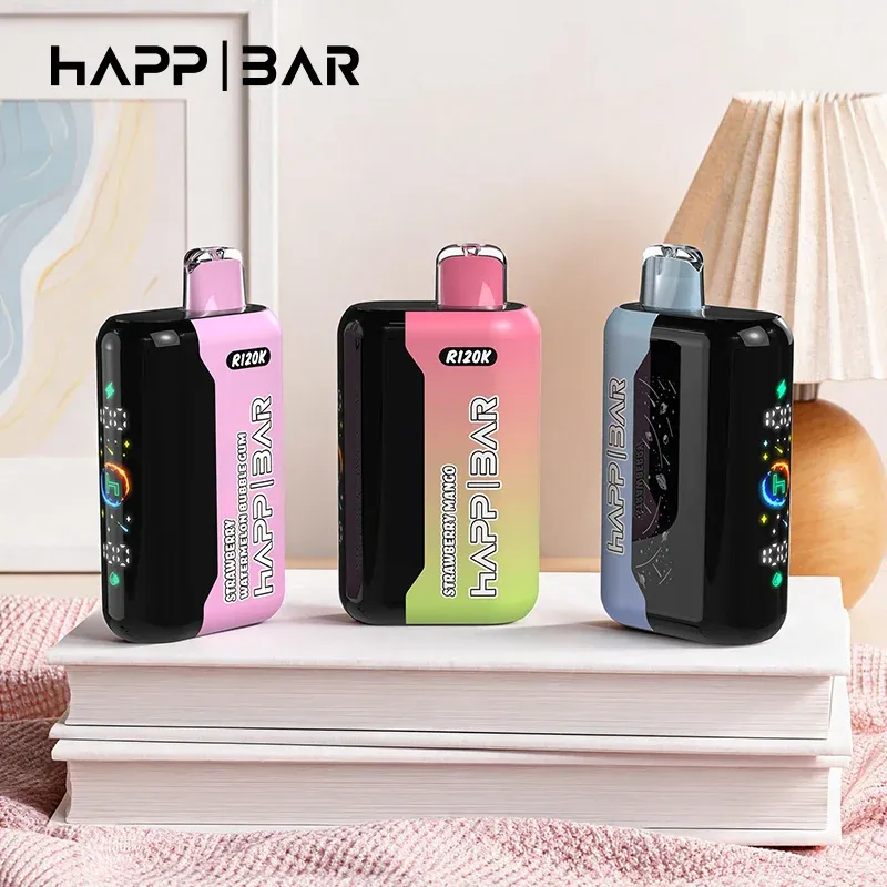 Type-C fast charging port base on HAPP BAR R120K 120000 puffs device
