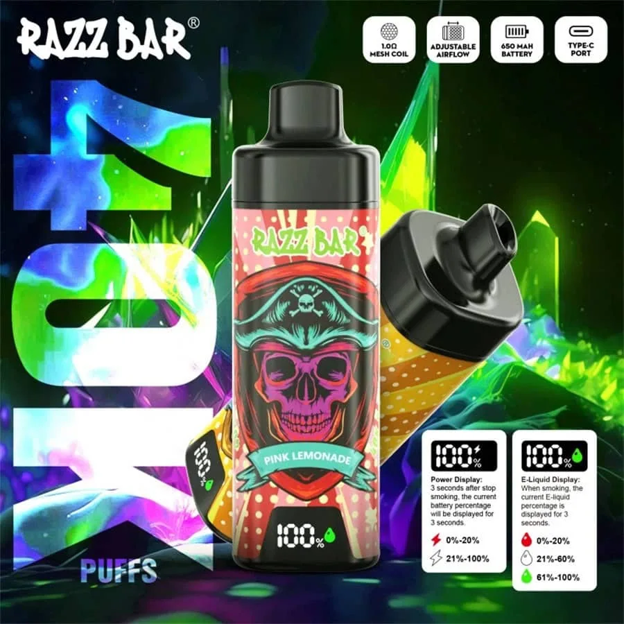 Razz Bar 40k with screen Bazar Vape Razz Bar Screen 40000 Puffs Disposable Vape: 16 Flavors, Rechargeable 650mAh Battery & Mesh Coil