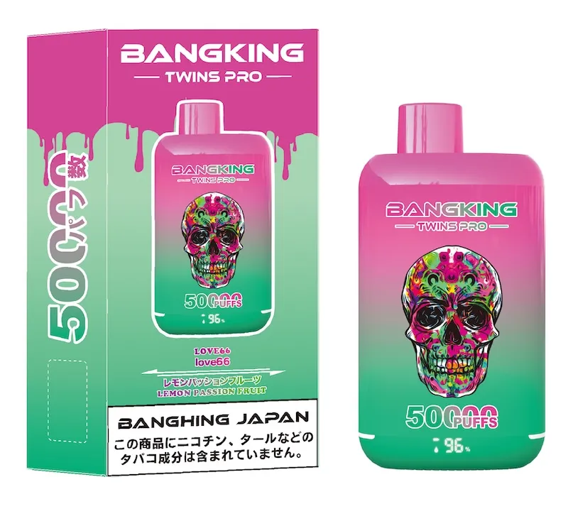 Bang King Twins 50K Pro banner highlighting 50000 puffs capacity