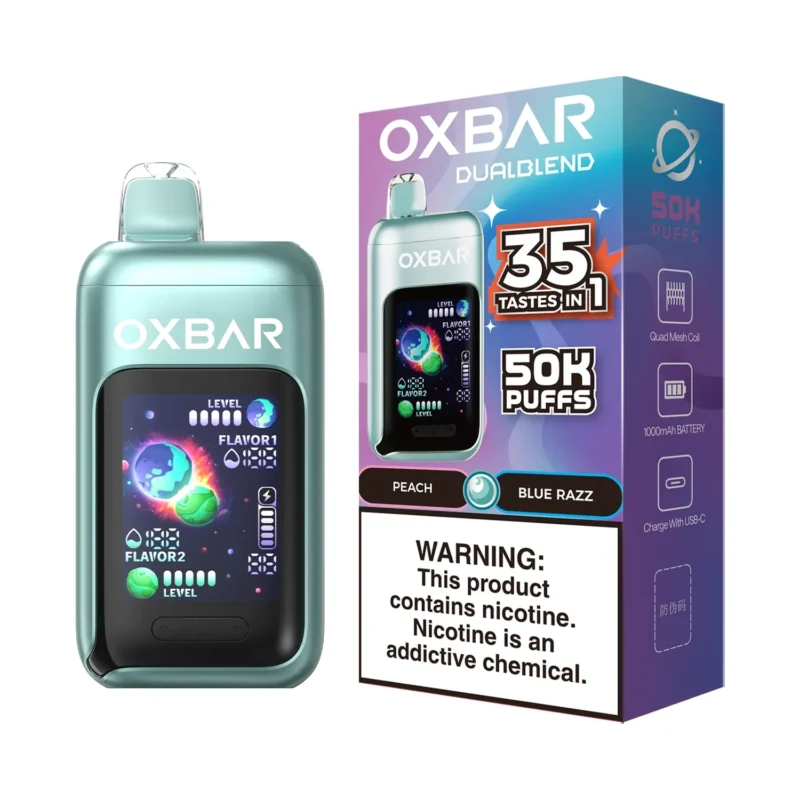 oxbar dual blend 50mg nicotine strength e1781273931487 Vivivapes Premium high nicotine vape devices 50mg icon badge for Oxbar Dual Blend.