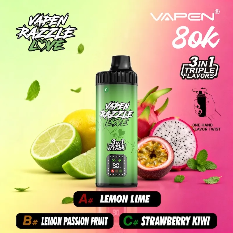 vapen vape 8k Vivivapes High-density vapor production using 3 mesh coils in VAPEN RAZZLE 80K