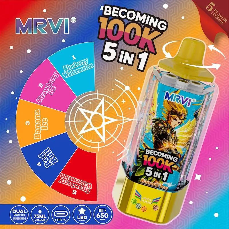 mrvi 100k puffs 5 in 1 becoming Vape 100000 Puffs
