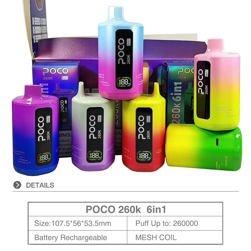 牛6 11 Vivivapes Flavor menu displaying 15 flavor options for POCO 6 in 1 vape