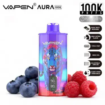 VAPEN AURA 100K Disposable Vape - 100000 Puffs, 650mAh Type-C, Mesh Coil (12 Flavors)