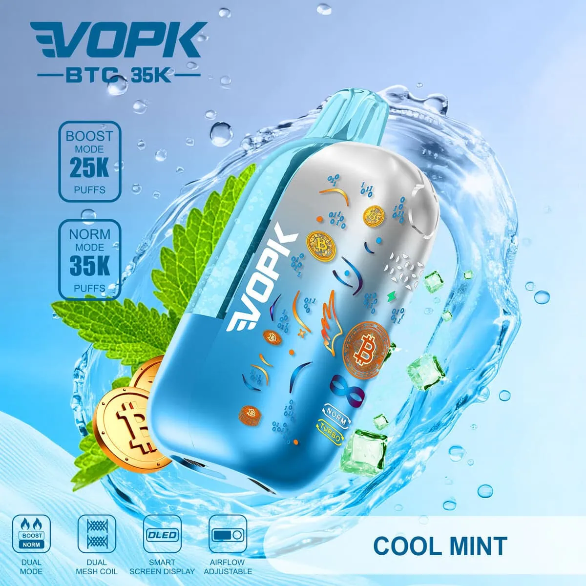 VOPK BTC 35K Puff Kiwi Vape | Buy Online in Germany