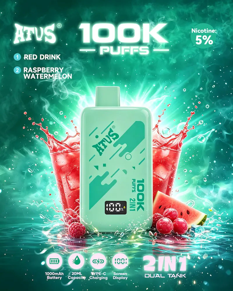 青色 Vivivapes Built-in 750mAh rechargeable battery design for ATVS 100K 2in1 vape