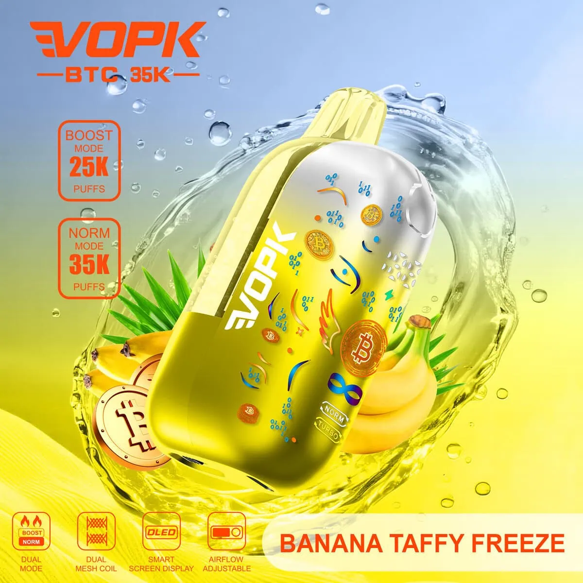 VOPK BTC 35K Puff Kiwi Vape | Buy Online in Germany