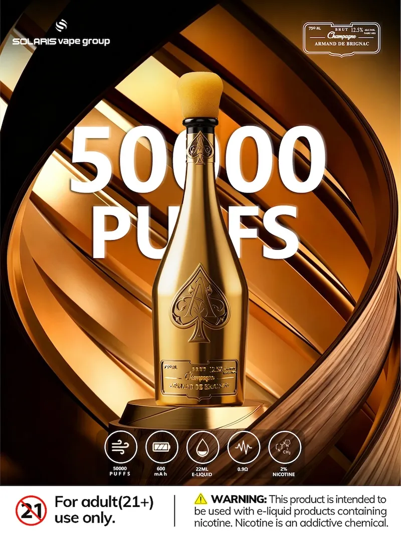 Luxury Champagne Bottle Style Disposable Vape