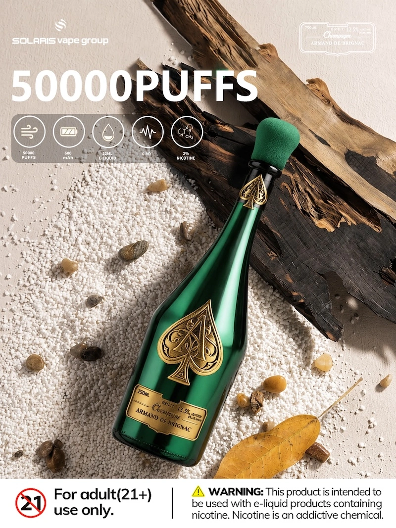 Solaris Green Edition Vape with Juicy Peach Flavor